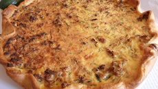 Clafoutis de courgettes au fromage fines herbes