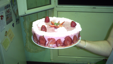 Entremets fraises et framboises