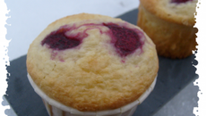 Muffins citron vert , coco & framboises