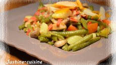 Poélée de haricots verts au chorizo