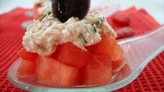Tartare de pastèque au thon