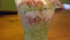 La vache qui rit, jambon et concombre