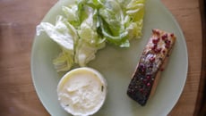 Pavé de saumon et sa purée de pomme de terre