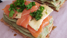 Mille feuille aux deux saumons