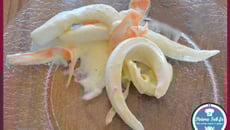 Seiches à la crème citronnée et ses émincés de carottes