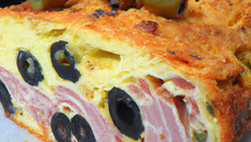 Cake au jambon et olives en machine a pain