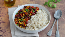 Chili végétarien au riz complet