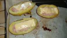Pomme de terre farcie au jambon