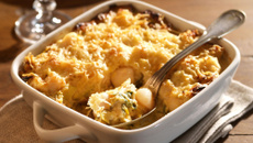 Gratin de noix de Saint-Jacques aux poireaux