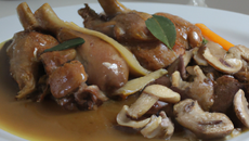 Lapin au cidre et aux champignons