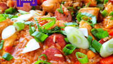 Jambalaya de volaille et saucisse fumée par Hugues Marrec et Louna