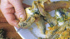 brochette de sardines panées