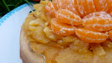 Tarte tatin banane, ananas et clémentine