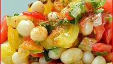 Salade de cocos de Paimpol rafraîchis à la tomate