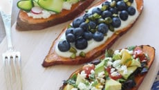 Toasts de patate douce en 3 versions salées et sucrées