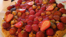 Tarte croquante et légère aux fruits rouges et spéculoos