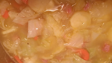 Bouillon de volaille au chou