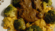 Sauté de lapin au curry et aux brocolis