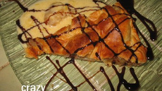 Mon Apple pie et coulis cremeux de mangue