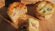 Muffins aux lardons et Saint-Agur