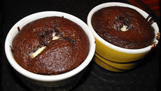 Fondant aux deux chocolats express