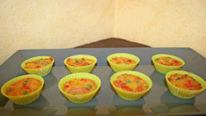 Minis muffins lardons aux trois poivrons
