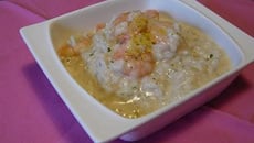 Risotto au citron et Saint Jacques gratinées au beurre d'algues