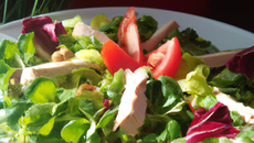 Salade tiède aux foies de volaille