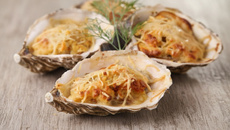 Huîtres gratinées