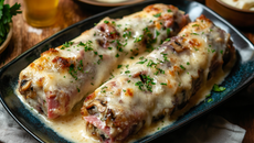 Roulé de jambon-champignon