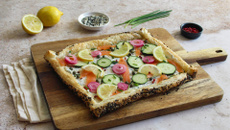 Tarte bagel au saumon fumé