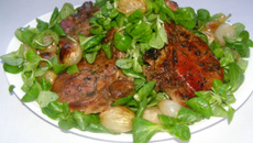 Côtes de porc aux oignons grelots