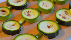 Tronçons de courgette à la minimale