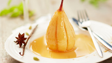 Poires pochées toute simple