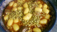 Tajine de veau petits pois pommes de terre