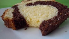 Cake marbré coco et chocolat