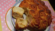 Brioche bouquet de fleurs au sirop d'érable