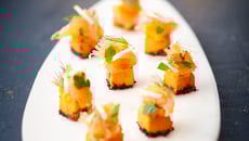 Cubes de butternuts et son saumon de Norvège gravlax