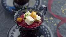 Velouté de betteraves et Boursault
