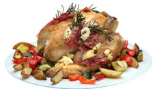 Poulet au jambon cru, Philadelphia et romarin