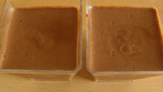 Verrines allégées au chocolat