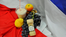 Smoothie pomme, poire, raisin