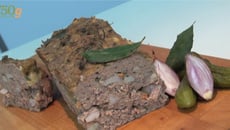 Pain de viande avec lait infusé au thym et laurier