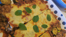 Lasagnes aubergines et chèvre