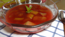 Compote fraises rhubarbe