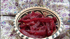 Salade de betteraves rouge cuites à l'orientale