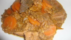 Lentilles au veau et carottes
