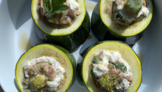 Courgette farcie aux douceurs maritimes