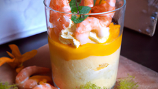 Verrine mimosa aux crevettes