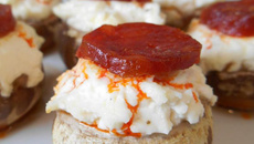 Champignon farci philadelphia & chorizo